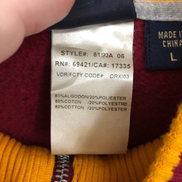 Vintage Redskins Varsity Style Jacket, Indian Logo, Reebok on Gridiron NFL Tag L - Picture 8 of 12